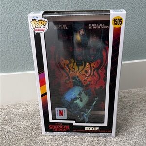 Funko Pop Eddie Figure with Red and Black Design